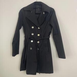 EXPRESS BLACK black TRENCH COAT Size XS